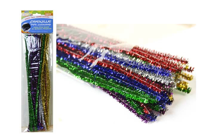Glitter Stems - 6mm 6Col Pack of 36